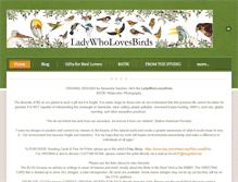 Tablet Screenshot of ladywholovesbirds.com